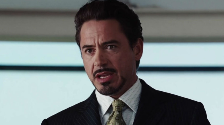 Tony Stark at press conference