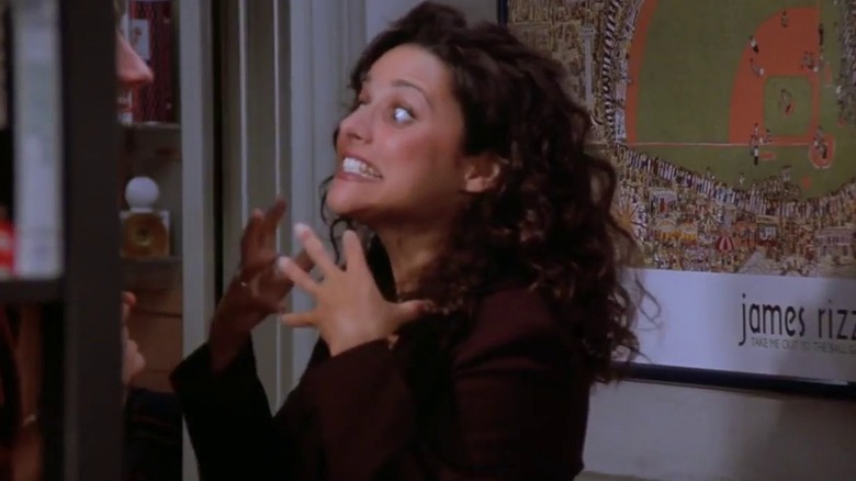 Elaine preparing to shove Jerry