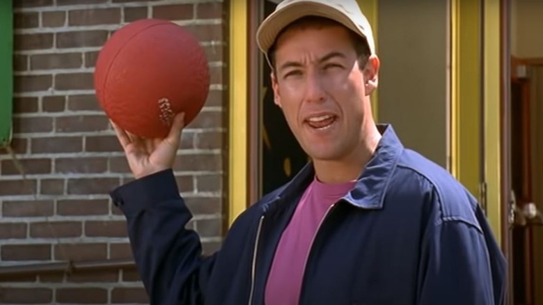 Adam Sandler throwing ball