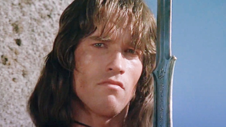 Conan the Barbarian holding a sword