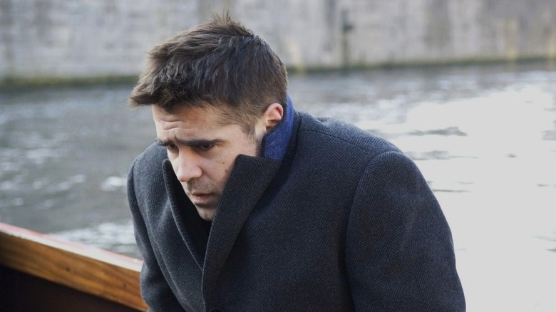 Colin Farrell on a boat