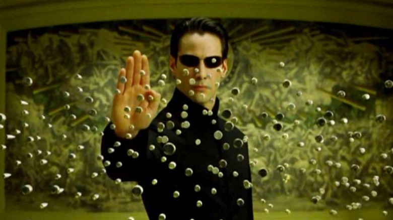 Neo stopping bullets