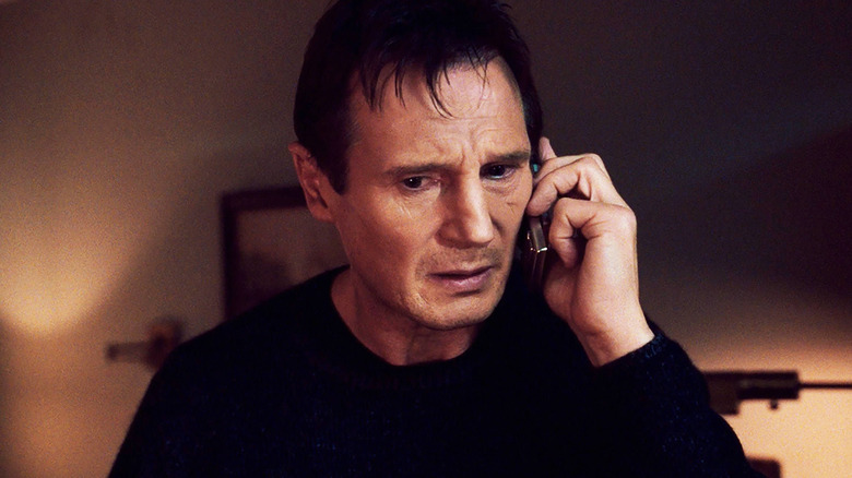 Liam Neeson talking phone Taken