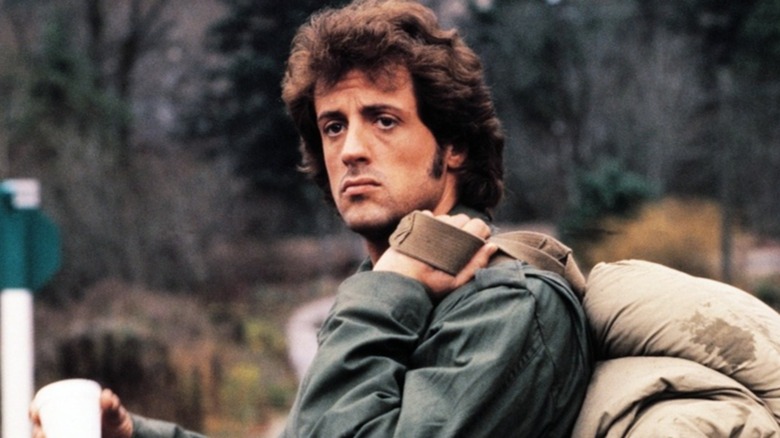 John Rambo hitchhiking