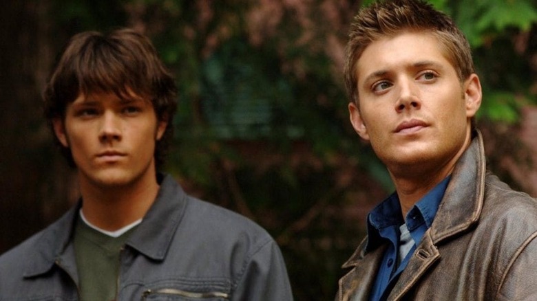 Dean and Sam Winchester with a blue steel expression