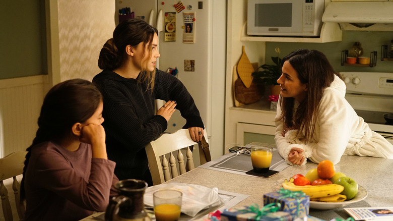 Lana, Sarah, and Sophie at table