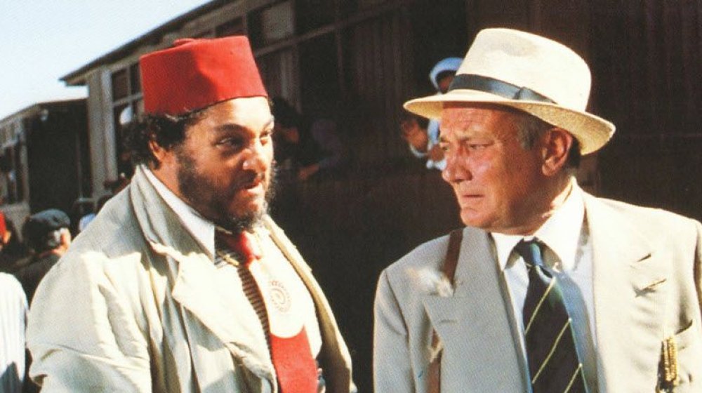 John Rhys-Davies as Sallah and Denholm Elliot as Dr. Marcus Brody in Indiana Jones and the Raiders of the Lost ark