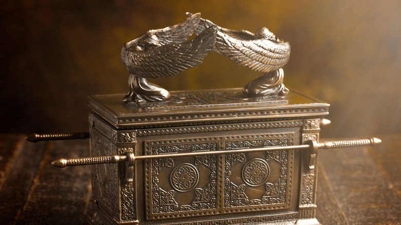 The Ark of the Covenant in dramatic sunlight