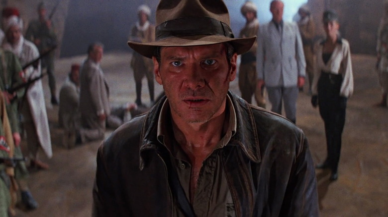 Indiana Jones at the Breath of God test in the Last Crusade