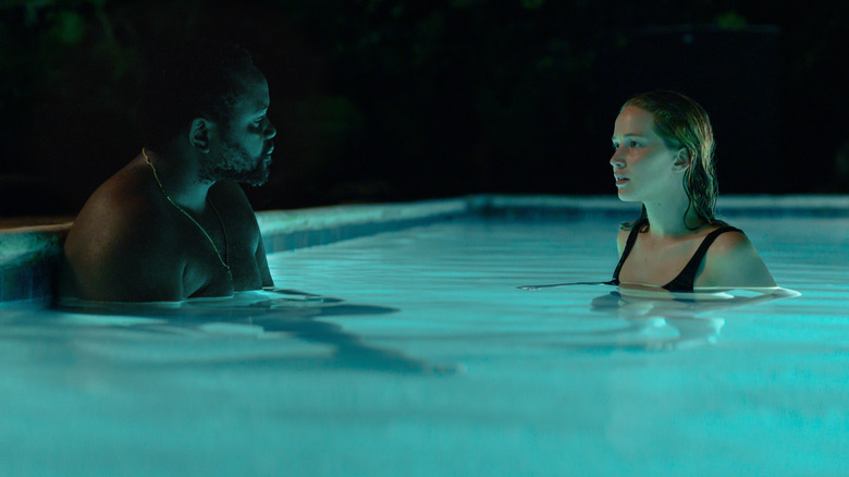 Jennifer Lawrence and Brian Tyree Henry in "Causeway"