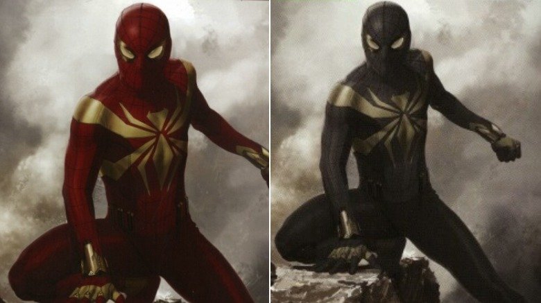 Spider-Man concept art from Avengers: Infinity War