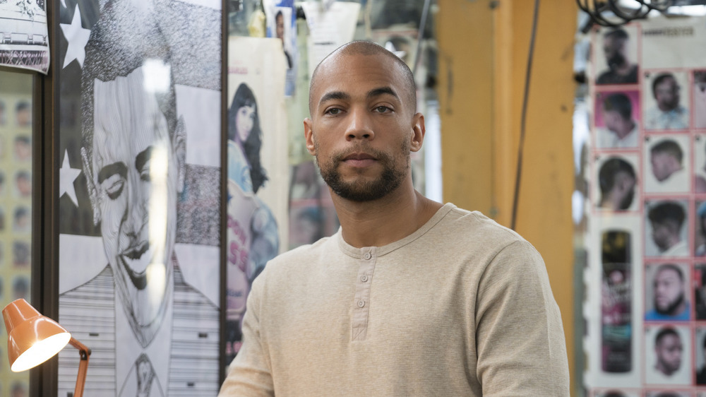 Kendrick Sampson in a sweater