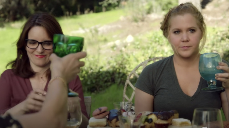 Amy Schumer and Tina Fey toast 