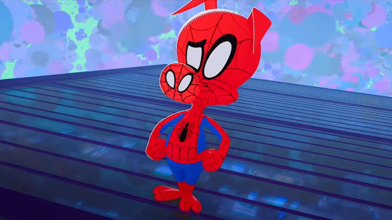 Spider-Ham standing with his hands fisted by his side
