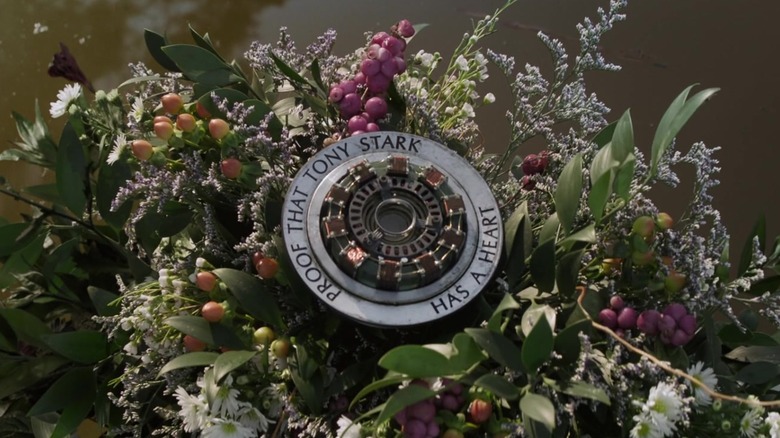 Tony Stark's funeral wreath