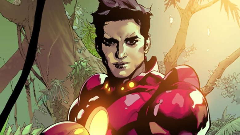 Iron Lad in a forest