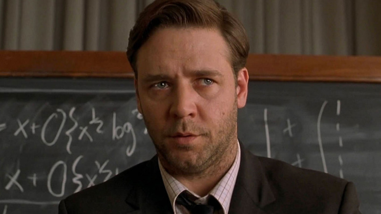 Russell Crowe in A Beautiful Mind as John Nash