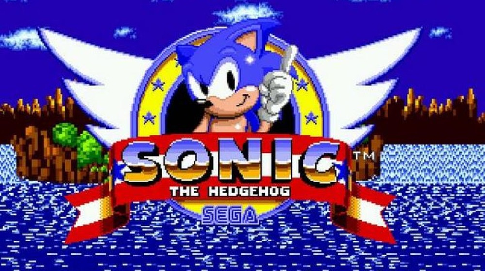 The title screen of Sonic the Hedgehog