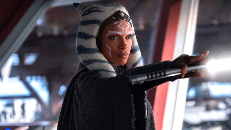 Ahsoka wielding a lightsaber