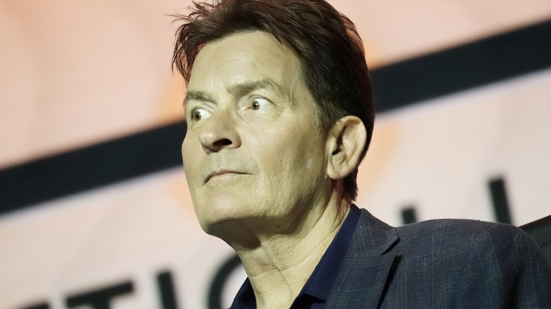 Charlie Sheen smiling 