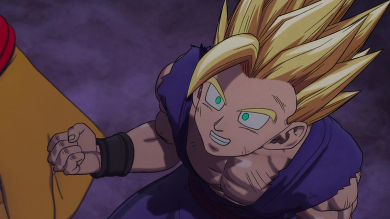 Gohan looks up excitedly