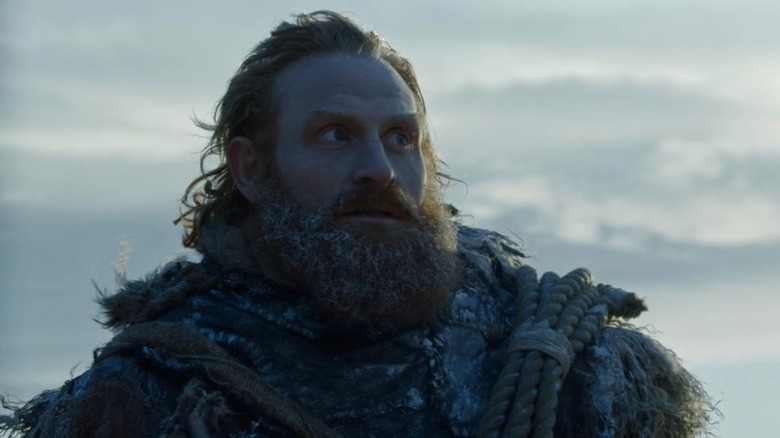 Tormund Giantsbane grinning with frost on his beard