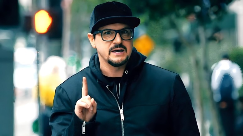 Zak Bagans looking intense pointing finger up