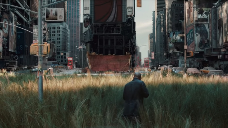 Robert Neville in Times Square in I Am Legend