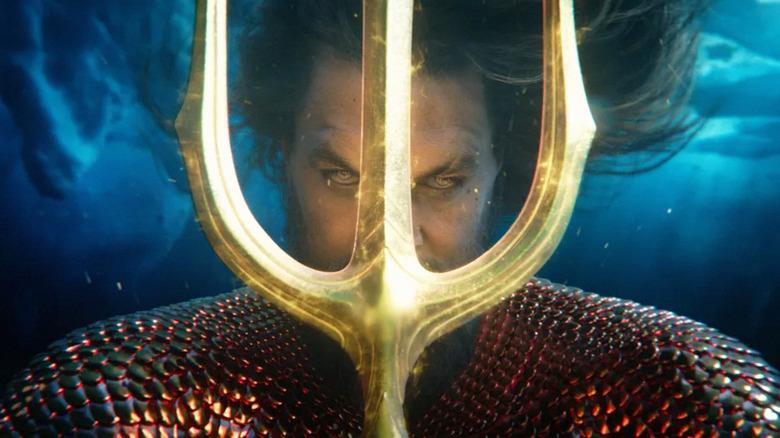 Aquaman's Face Behind Trident