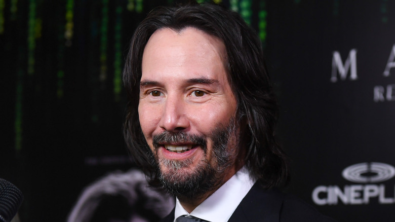 Keanu Reeves smiling