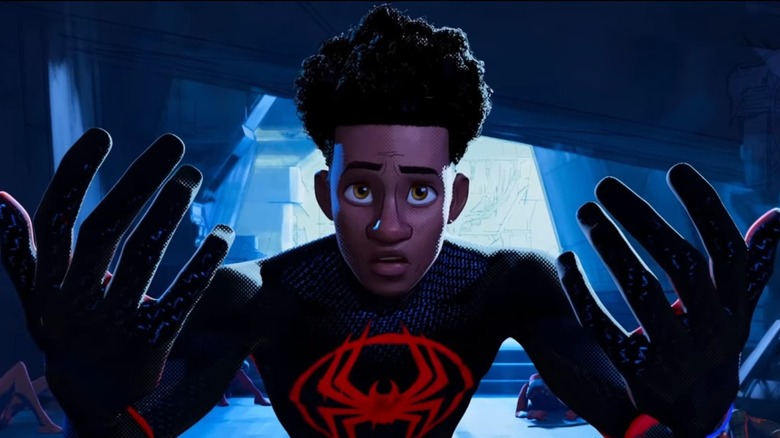 Miles Morales with hands raised