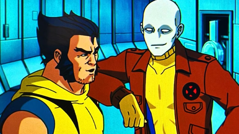 Morph leaning on Wolverine