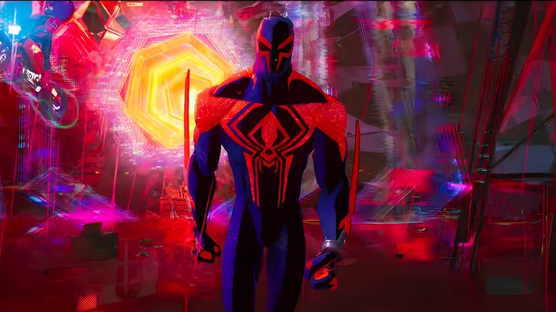 Spider-Man 2099 stares coldly