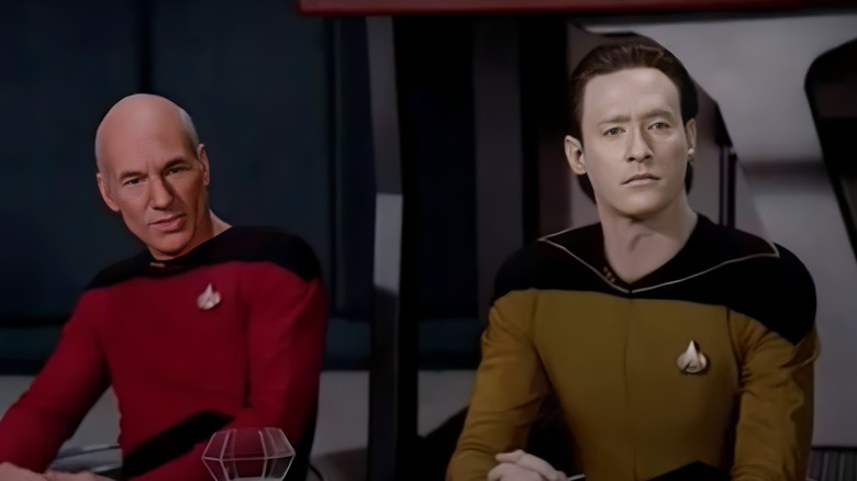 Picard and Data sitting together