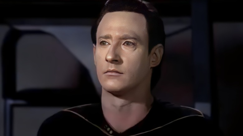 Data looking contemplative