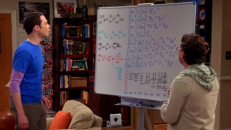 Sheldon Cooper Leonard Hofstadter whiteboard