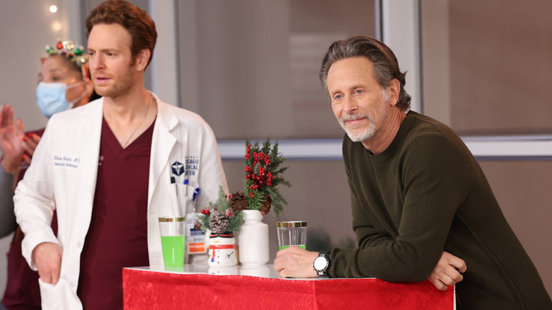 Chicago Med Nick Gehlfuss, Steven Weber party