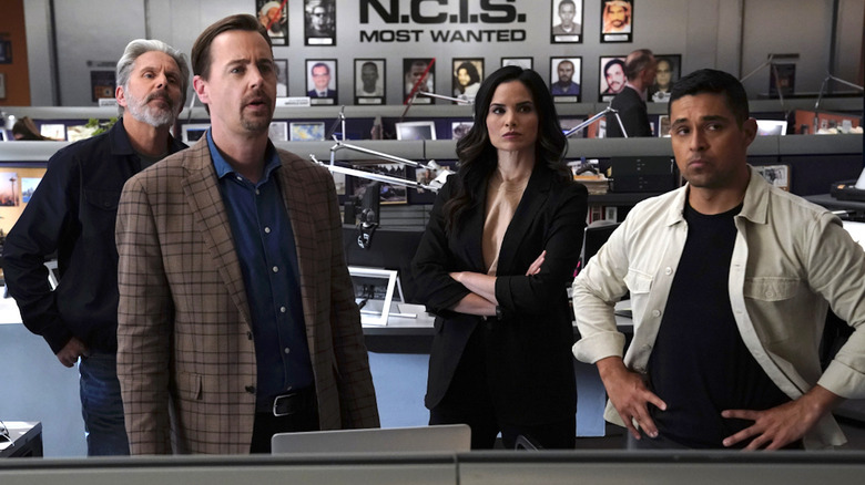 Sean Murray with NCIS team