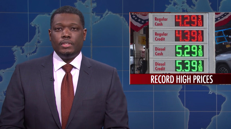 Michael Che doing Weekend Update