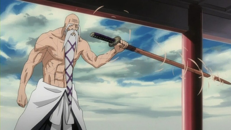 Yamamoto revealing his Zanpakuto