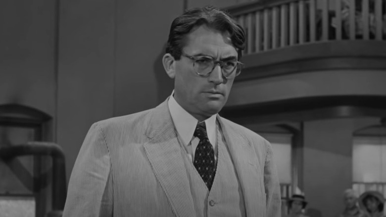 Actor Gregory Peck as Atticus Finch in "To Kill a Mockingbird"