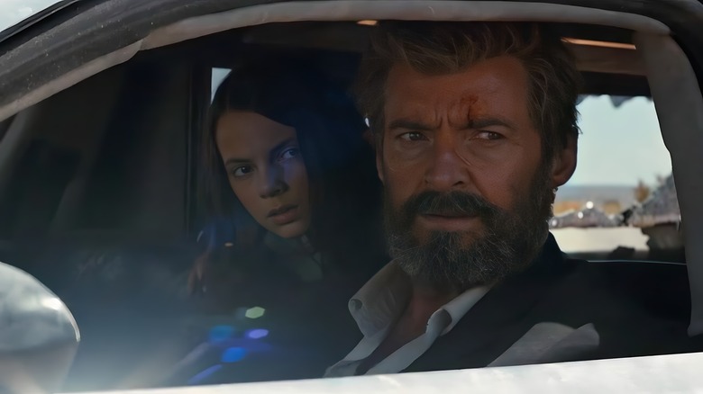 Logan and X-23 in car