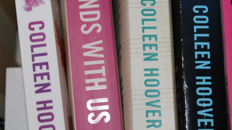 Various Colleen Hoover books lined up