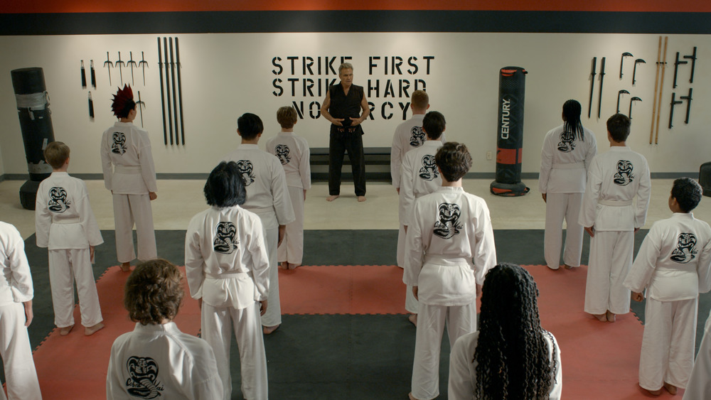 John Kreese instructing students Cobra Kai