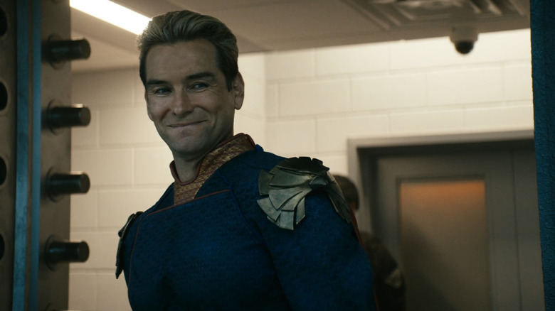 Homelander smiling villainously 