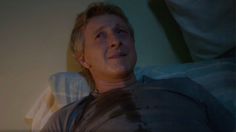 Cobra Kai Johnny Lawrence crying in bed