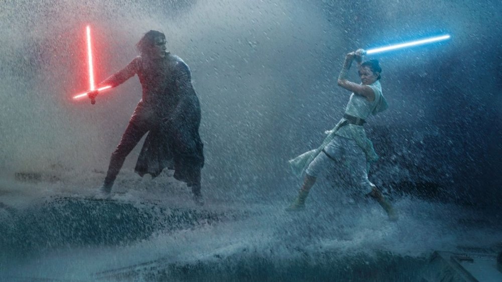 Kylo Ren and Rey lightsaber battle The Rise of Skywalker