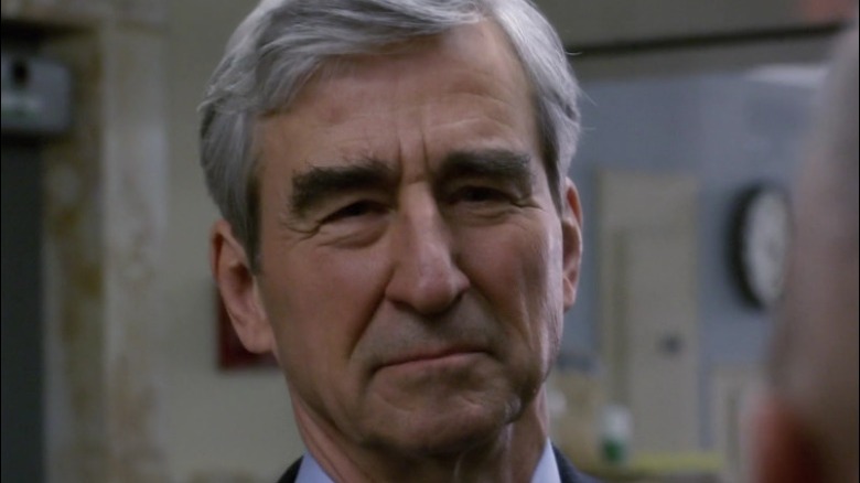 Jack McCoy frowning seriously