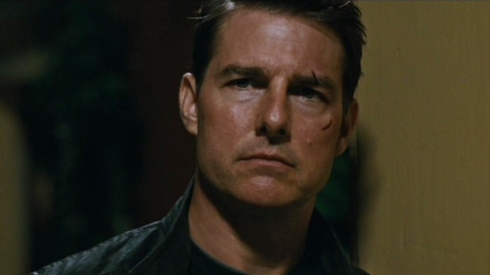 Tom Cruise looks serious in Jack Reacher