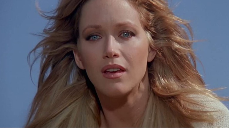 Tanya Roberts watches fight